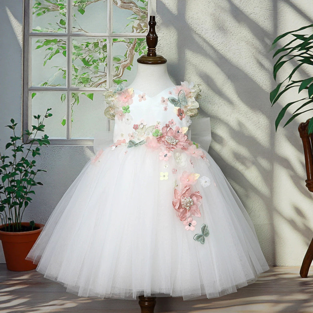 Delphine Bloom Tulle Gown detail