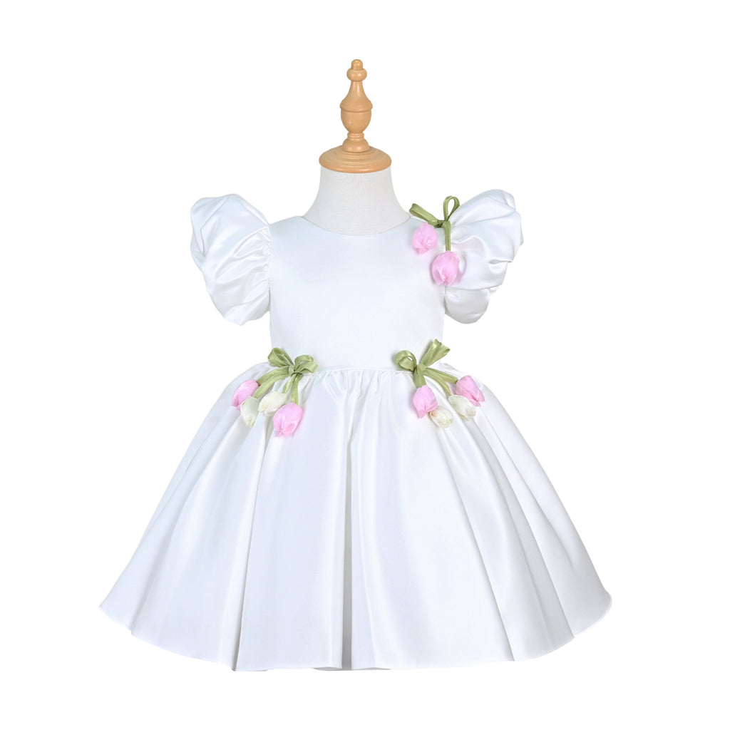 Camille Flower Fairy Dress in White