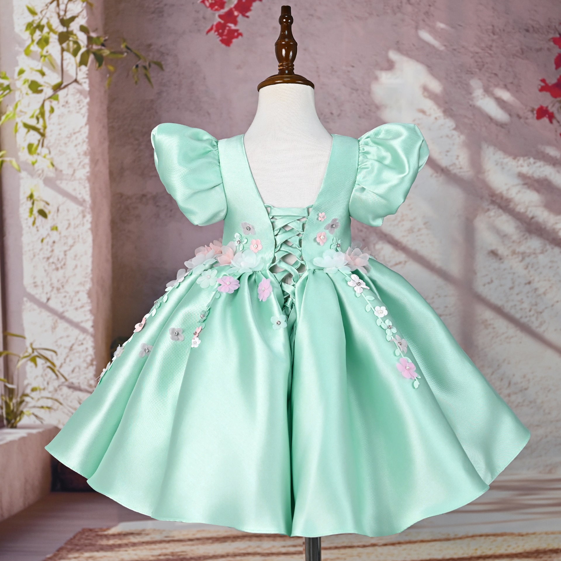 Papillon Butterfly Bloom Gown in Turquoise without butterflies