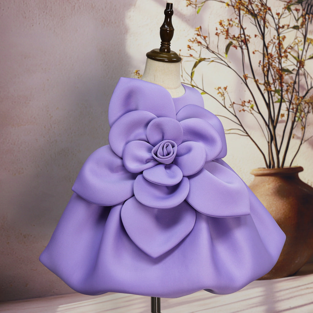 Rosalie Grand Bloom Dress in Purple