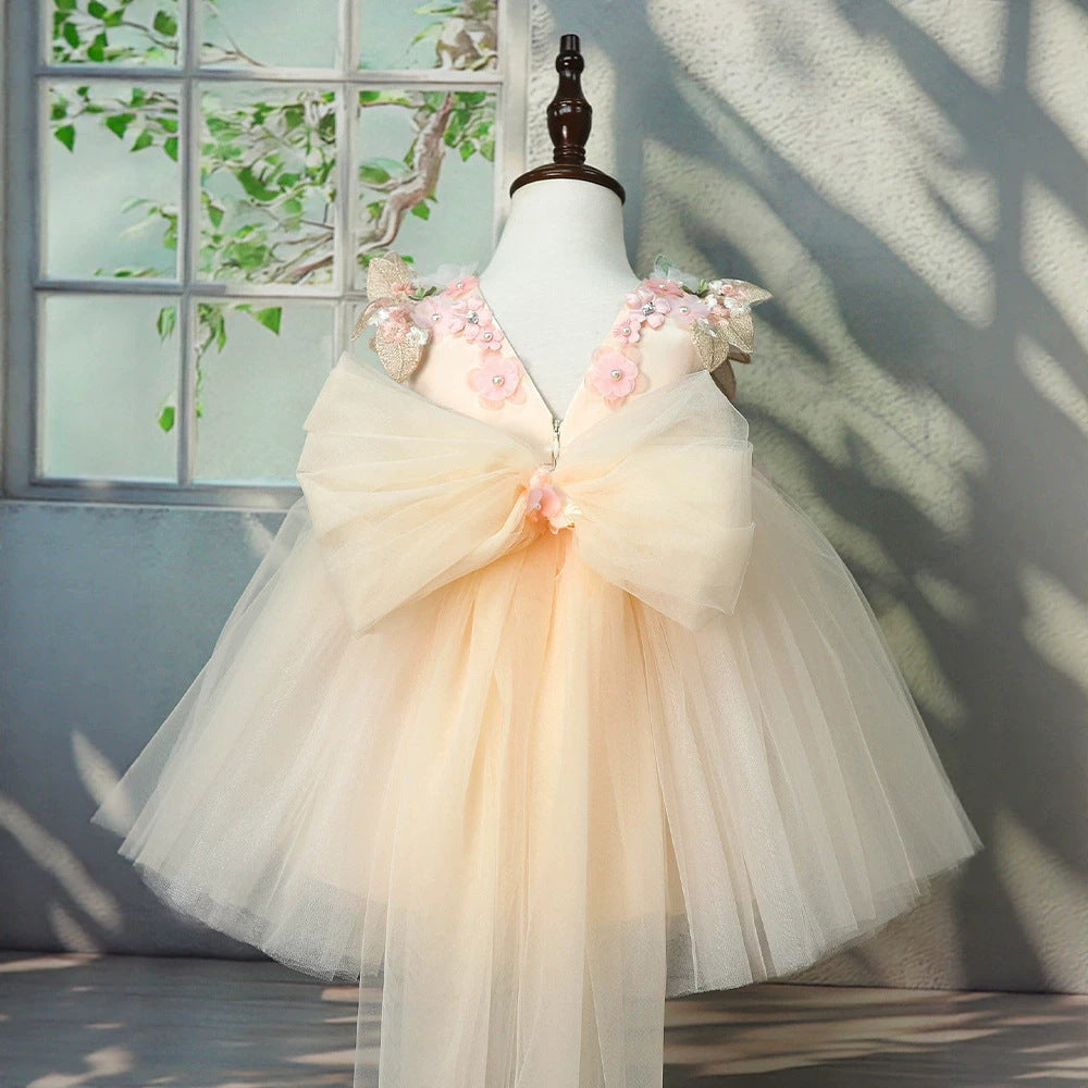 Delphine Bloom Tulle Gown detail