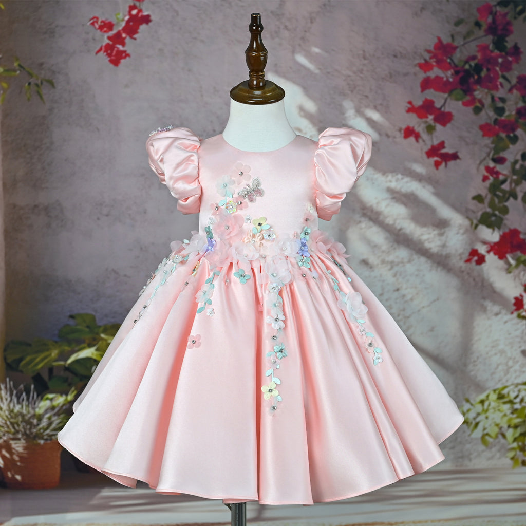 Papillon Butterfly Bloom Gown in Pink with butterflies