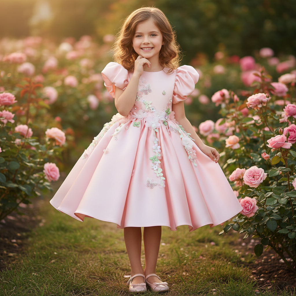 Vivienne Handmade Applique Gown - front