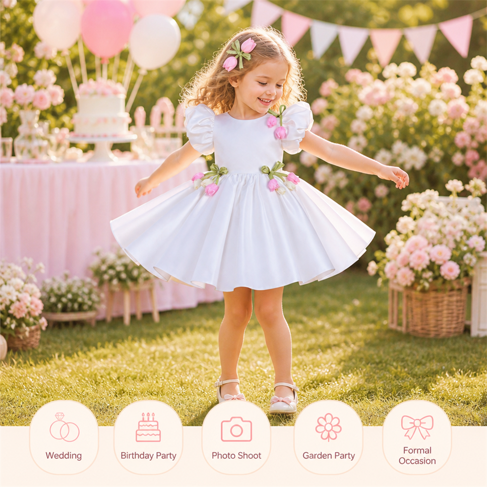 Margot Satin Knee-Length Dress - view 3