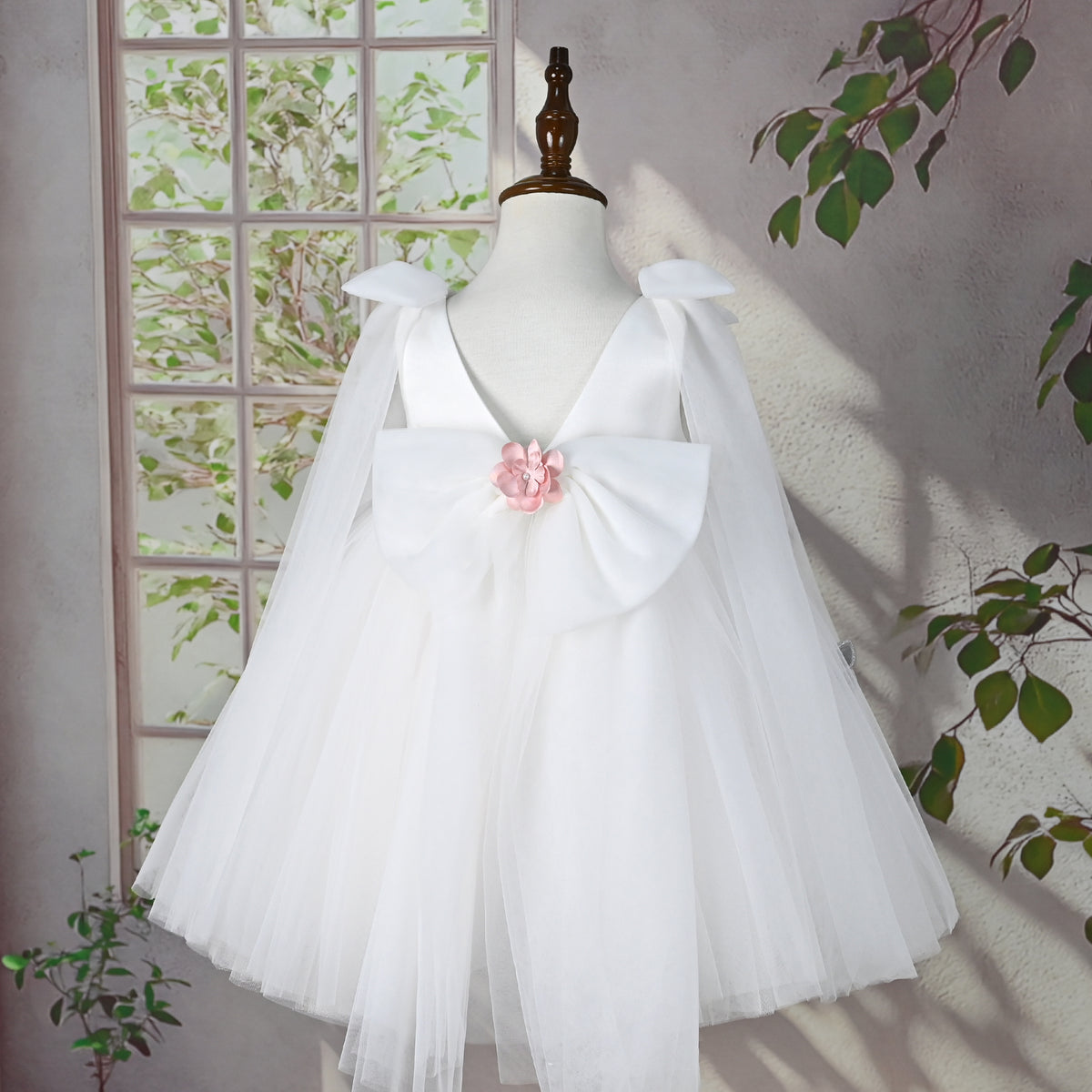 Aurelie White Tulle Ball Gown - view 6