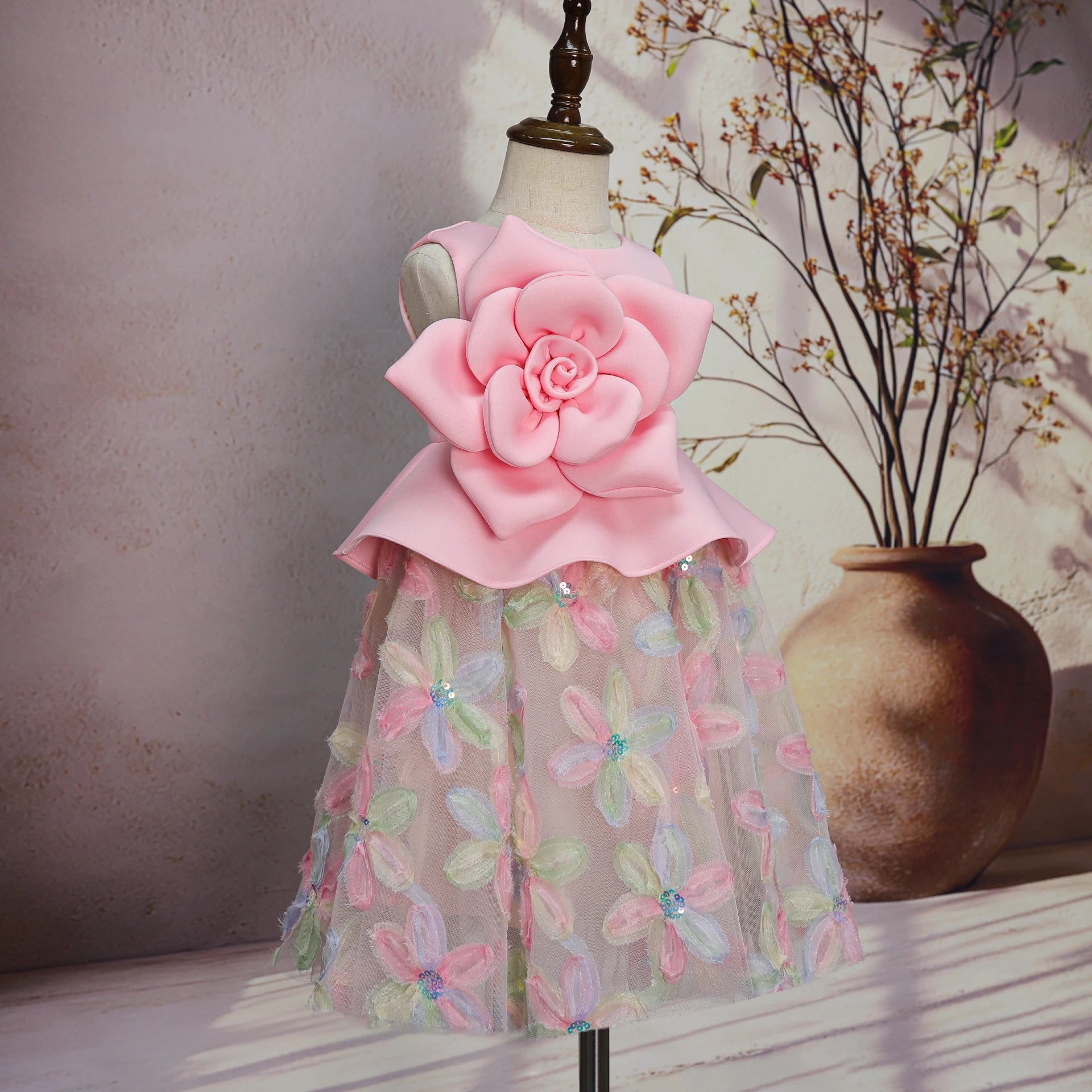 Rosalie Ruffled Tulle Gown - view 3