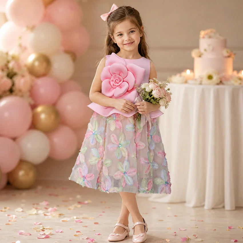Rosalie Ruffled Tulle Gown - front