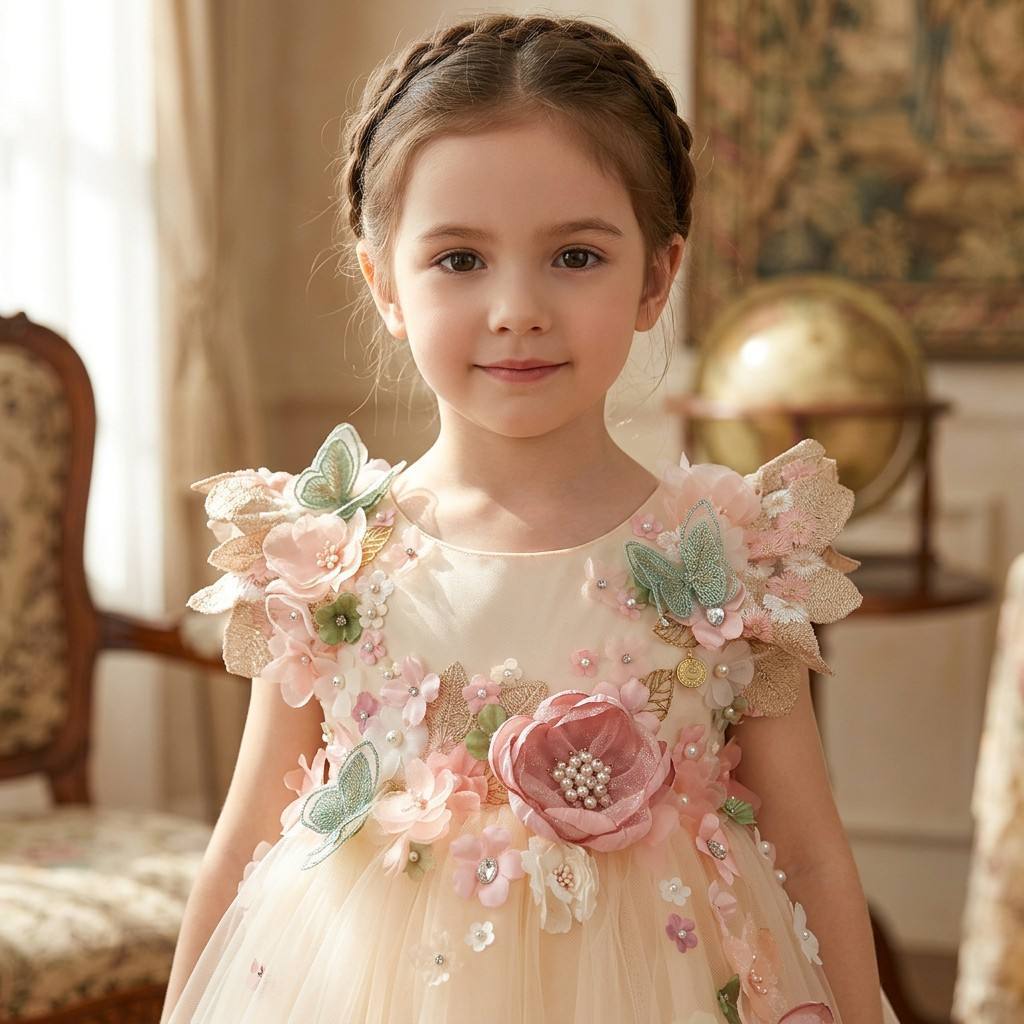 Seraphine Floral Applique Ball Gown - detail