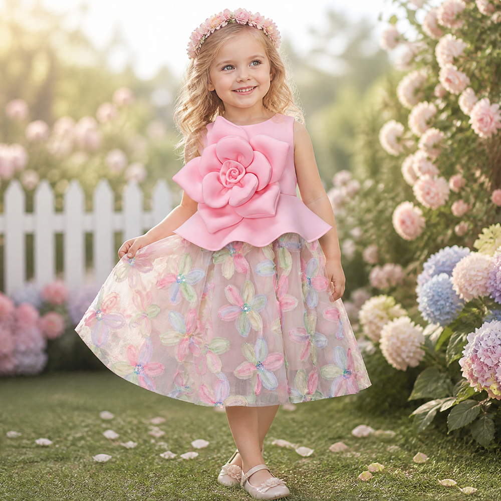 Rosalie Ruffled Tulle Gown - detail