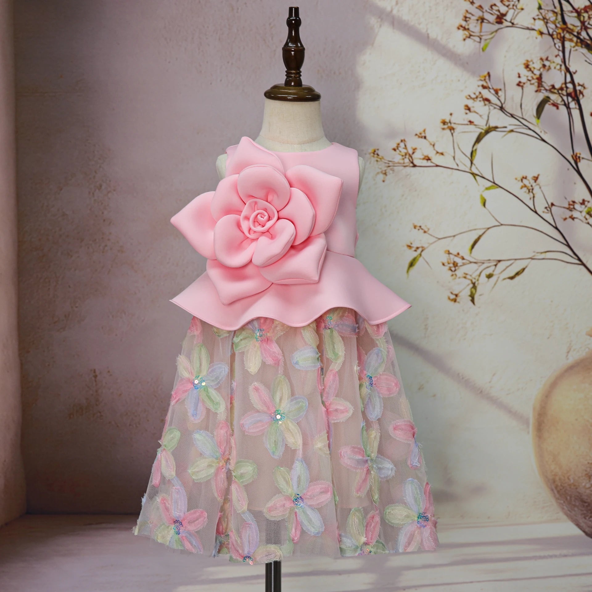 Rosalie Ruffled Tulle Gown - view 4