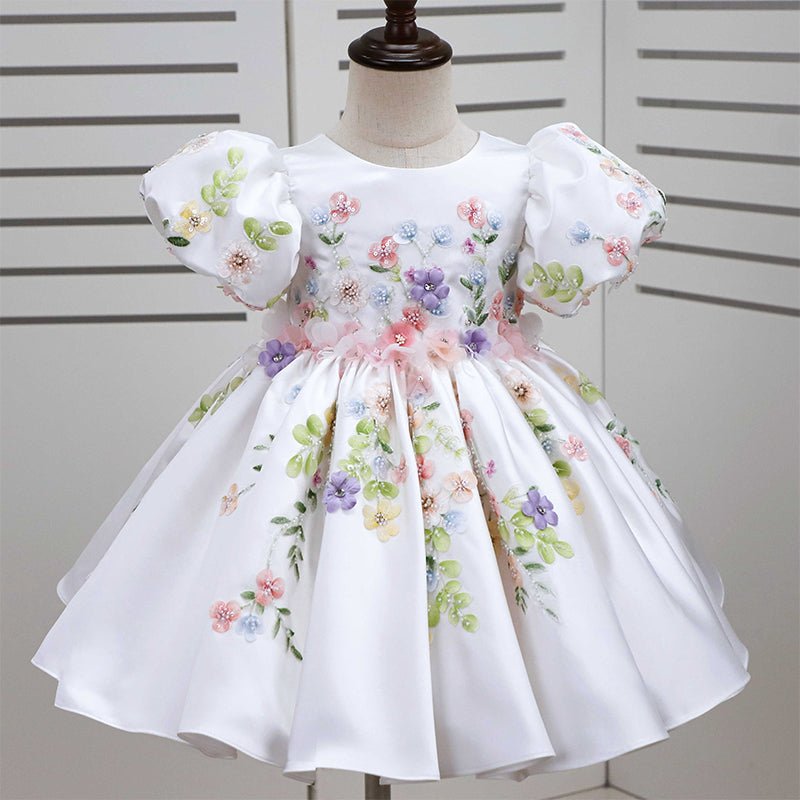 Odette Puff-Sleeve Applique Dress - view 5