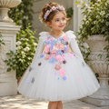 Aurelie White Tulle Ball Gown - front
