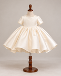 Margot Pearl-Trim Satin Gown