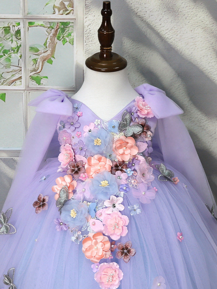 Vivienne Handmade Appliqué Gown detail
