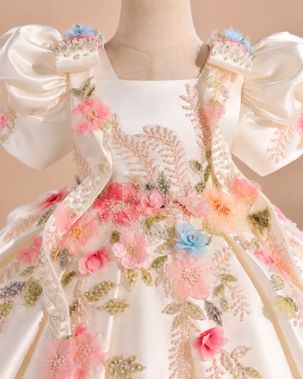 Juliette Square-Neck Flower Girl Dress - image 3