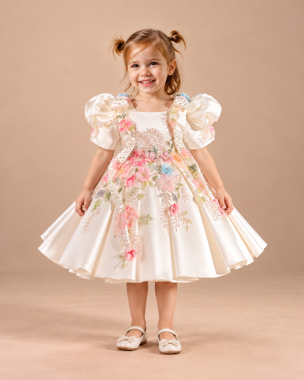 Juliette Square-Neck Flower Girl Dress - image 5