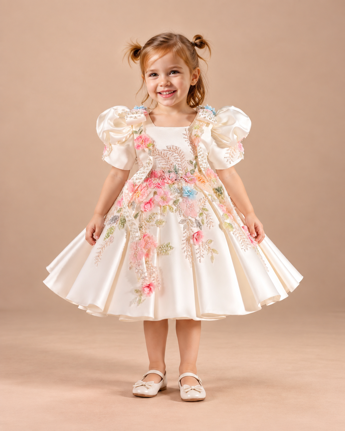 Juliette Square-Neck Flower Girl Dress - image 5