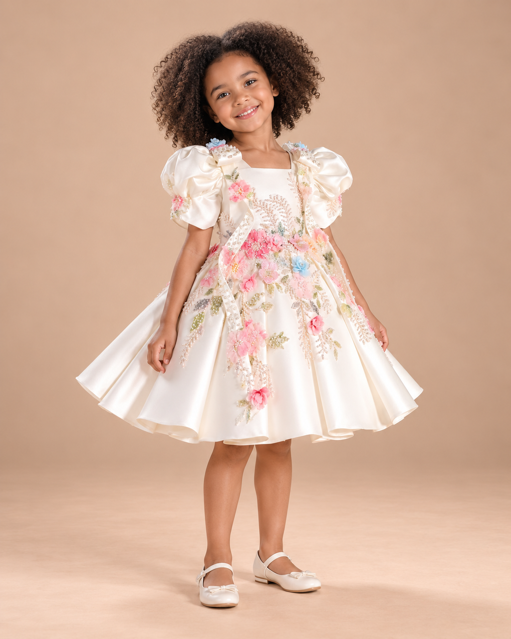 Juliette Square-Neck Flower Girl Dress - image 6