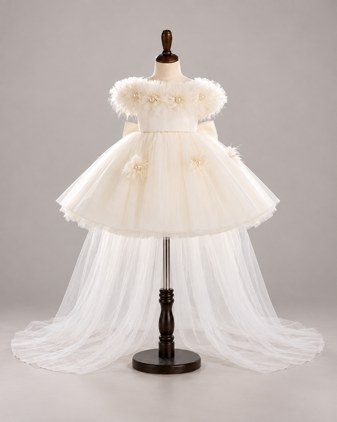 Colette Champagne Flower Girl Gown - image 1