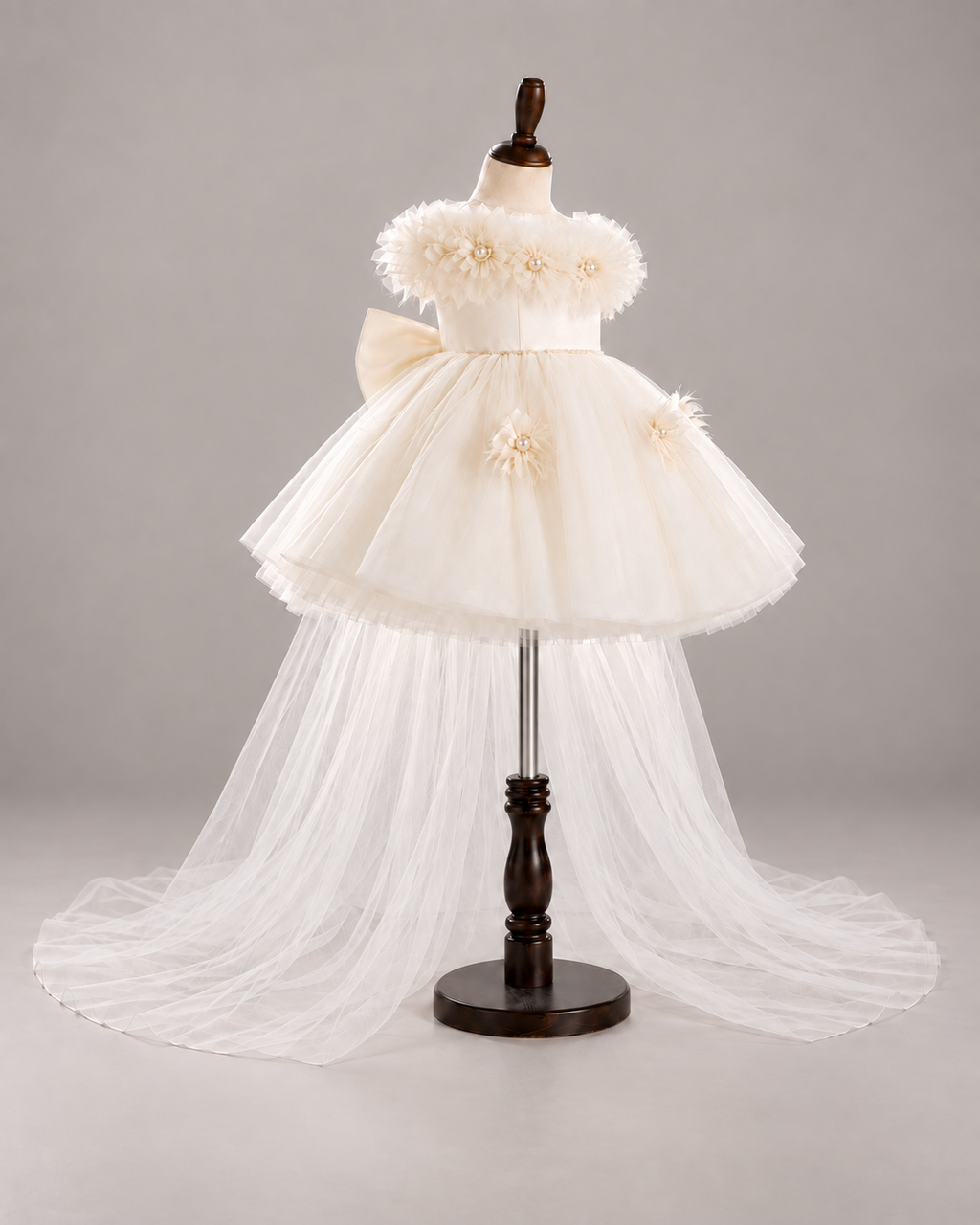 Colette Champagne Flower Girl Gown - image 2