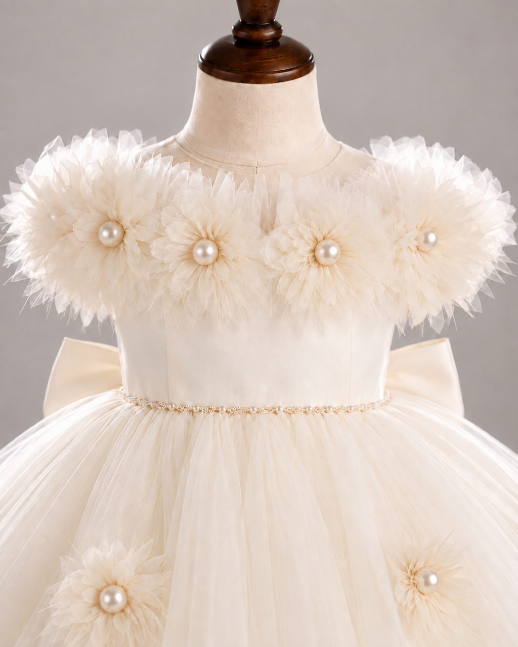 Colette Champagne Flower Girl Gown - image 3