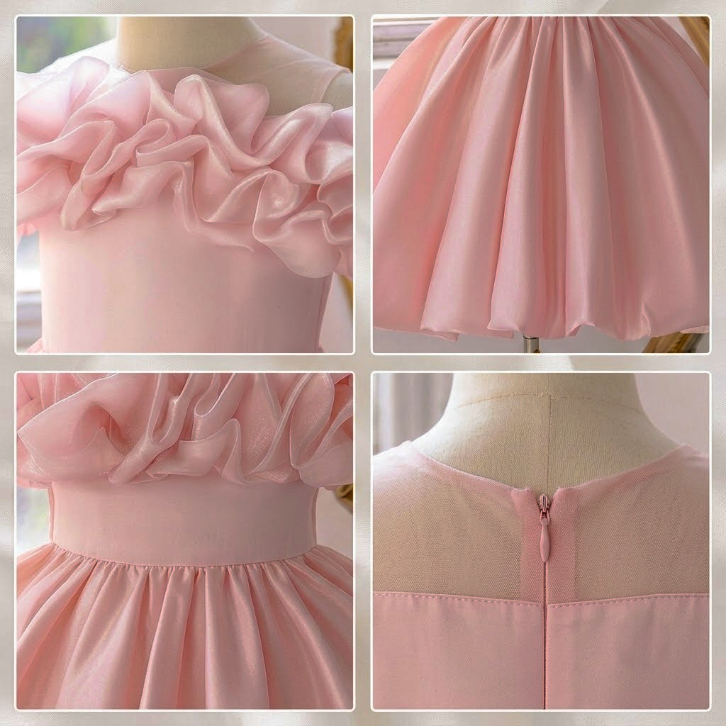 Elise Satin Floral Dress