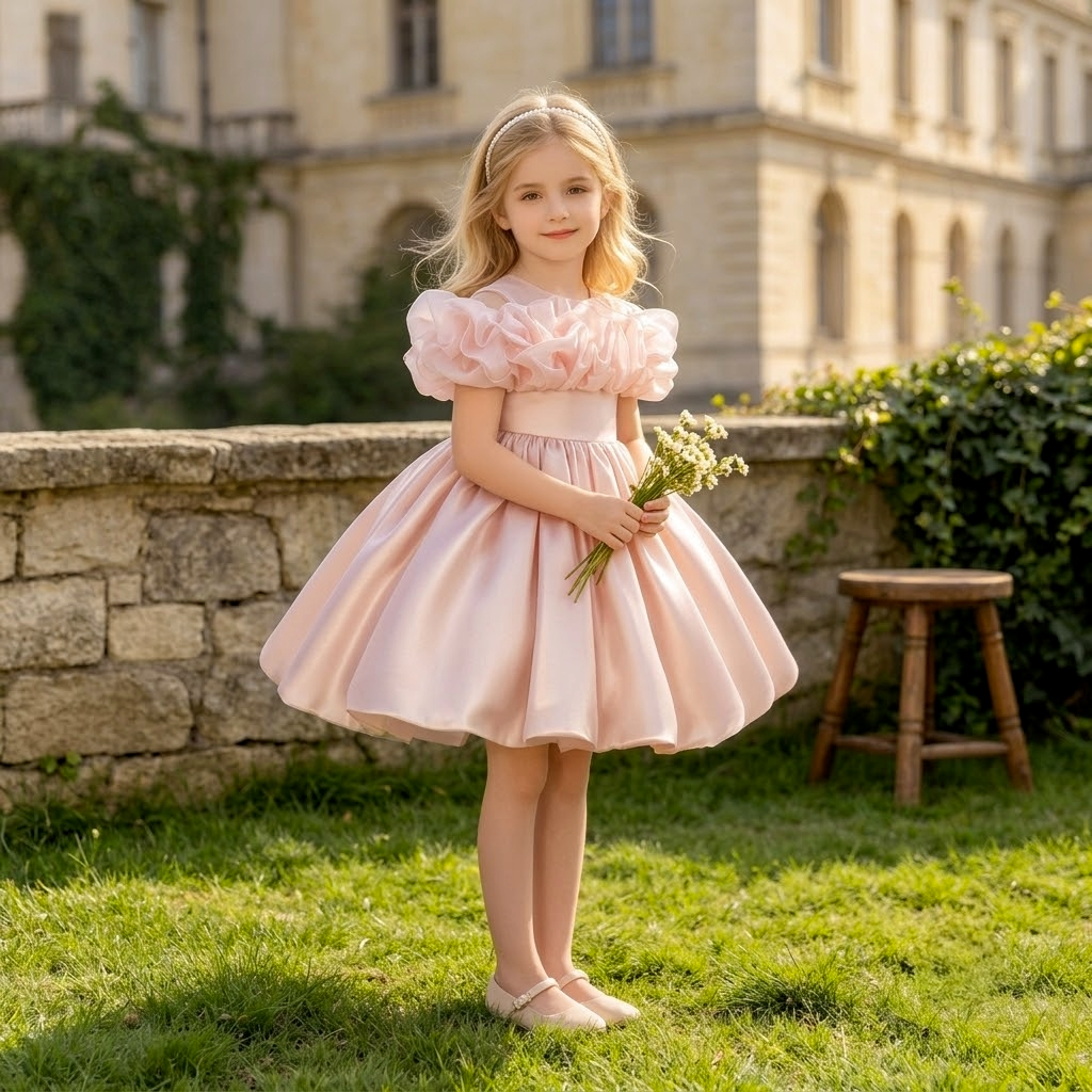 Elise Satin Floral Dress